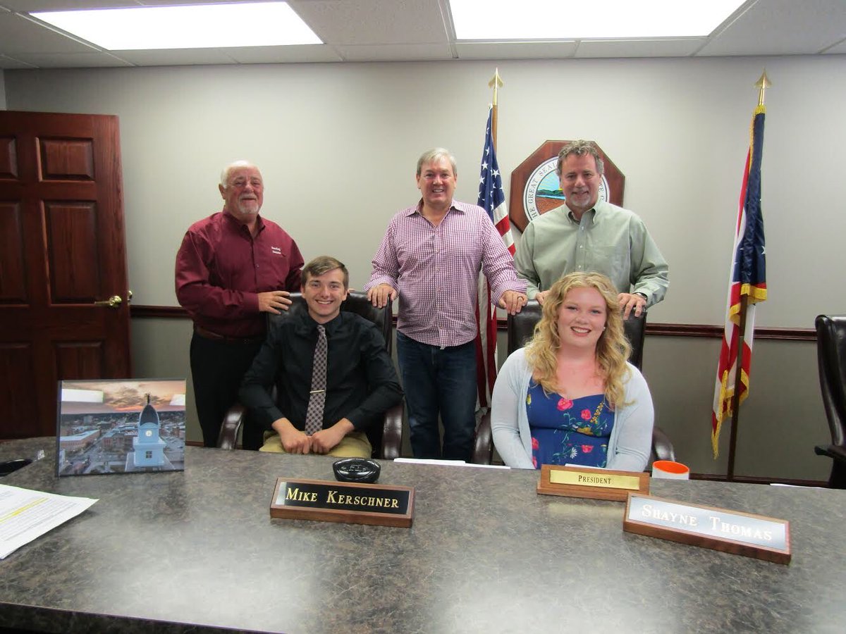 SenecaCountyOH's tweet photo. Thanks to Columbian High School students Corbin Hite and Jorie Fawcett for joining us this morning. Congratulations on your successful Science Day projects! https://t.co/mZ7nnAWYx1