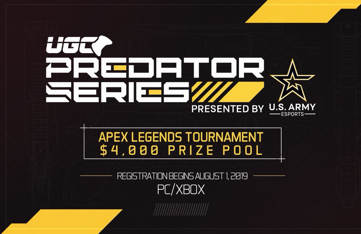 UGCevents's tweet photo. Our Apex Predator Series has officially reached max capacity!
Tournament starts tonight at 6:00PM CT 🔥
Whether you’ll be competing in the #PredatorSeries or not, you can still register for our Ultimate Giveaway to earn some free gear ⚔️
Register to WIN
https://t.co/Rl6uO6sHQJ https://t.co/er07HqrTEI