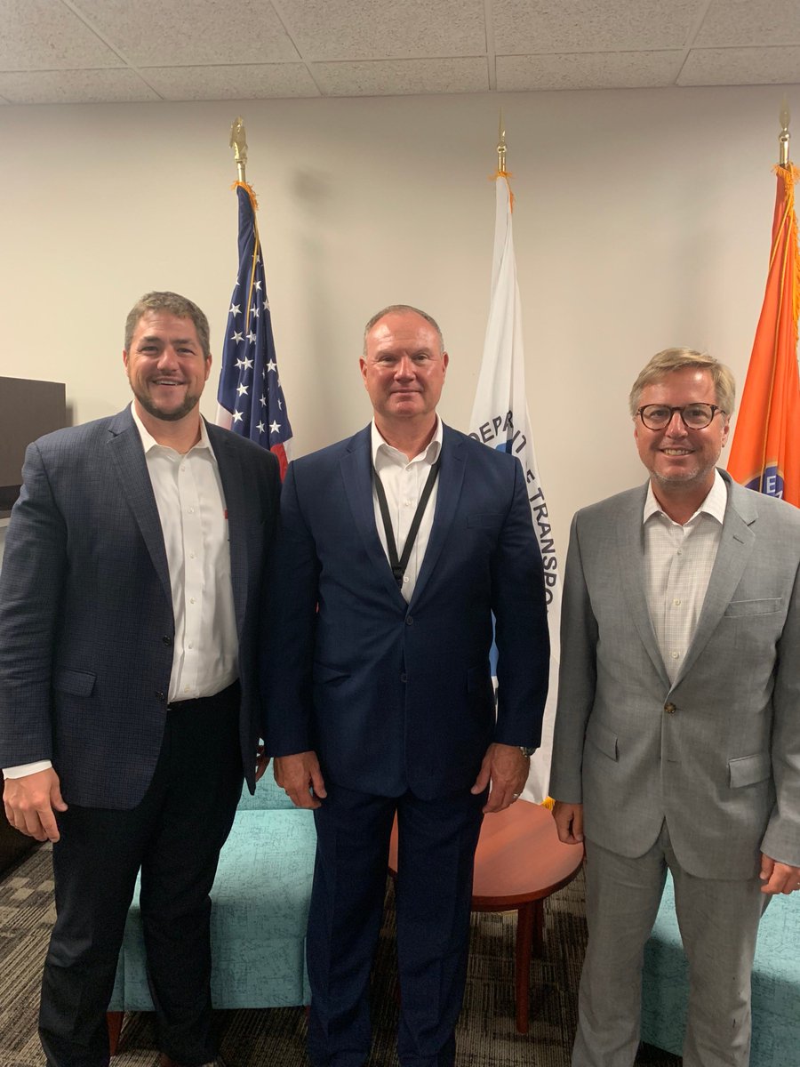 NATAaero's tweet photo. NATA COO Tim Obitts &VP Ryan Waguespack tour the FAA Academy in Oklahoma City and visit with @FAANews Director Keith DeBerry to discuss industry issues, including #avoidillegalcharter. #bizav https://t.co/G97tbomTXx