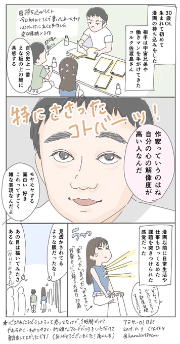30歳OLが生まれて初めて漫画の持ち込みをした話
@コルク 佐渡島さん 