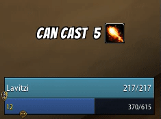 LavitzStarlove's tweet photo. I made a thing. A Classic WeakAura to track number of Frostbolts you can currently cast (or Rank 1-3 Fireball when appropriate). It will determine what your best spell you can use is, and will notify you when you have a new rank available to train! #ClassicWoW #Mage #WeakAura https://t.co/OuOD0IpTfS