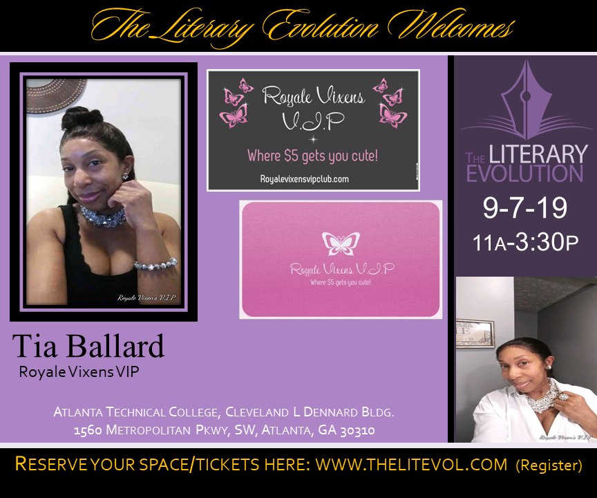 RoyaleVixen1's tweet photo. Come on out and have some fun with me at the Literary Evolution on Saturday, September 7, 2019 #RoyaleVixen #bookworms #read #literaryevolution #fivedollarsgetsyoucute 😘👑 https://t.co/dhlKKkLtLW https://t.co/nSiwMjrUFh