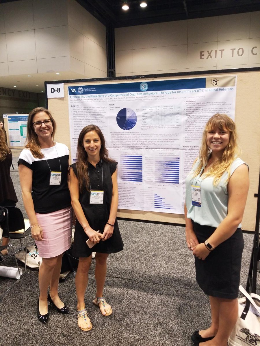 RMIRECC's tweet photo. Acceptability and feasibility of computerized cognitive behavioral therapy for #insomnia #APA19 @SarraNazem @LaurelGaeddert https://t.co/XmPrtp2keo