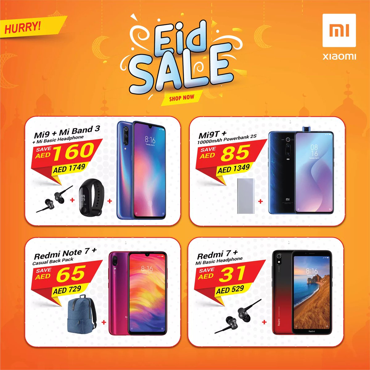 xiaomi_Gcc's tweet photo. #EidWithMi!! Don't miss out our exclusive EID deals on your favorite smartphones.
Visit our Mi Store now.
▶️ Mi Store - City Centre Deira
▶️ Mi Store - BurJuman
▶️ Mi Store - City Centre Sharjah https://t.co/e4I3TJTvsI