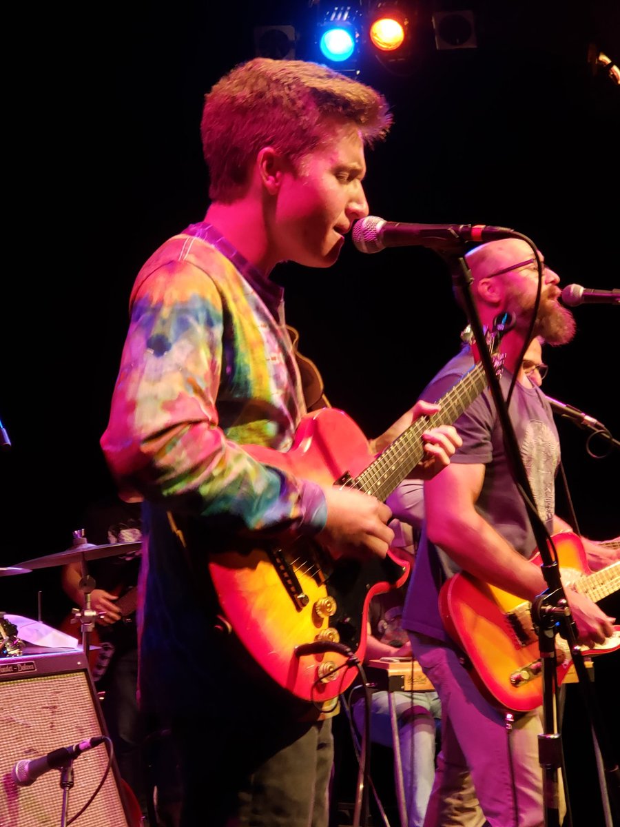 mcarmystrong's tweet photo. "Music is the language of our peace," sings David Gans. I couldn't agree more. Thanks for letting us share your stage last night, @davidgans !
@VivaLaMuerteNC 
#VivaLaMuerte
#DavidGans 
#Pax https://t.co/WmHn041pdK