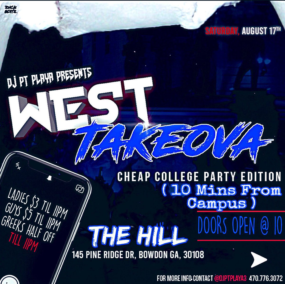 SavageAssTae_'s tweet photo. βΌοΈββ οΈWARNINGβ οΈββΌοΈ
THIS IS NOT YOUR ORDINARY PARTY
BREAKIN ALL RULESπ
πΎββοΈπ
Music By The Hottest Dj @DJPTPLAYA3
β€β’β€β’β€β’08.17β€β’β€β’β€
#WestTakeOva
#WestCheapCollegeParty π
Security Strictly Enforce π€·πΎββοΈ #UWG #UWG23 #UWG22 #UWG21 π― https://t.co/T7YtdO6hpz