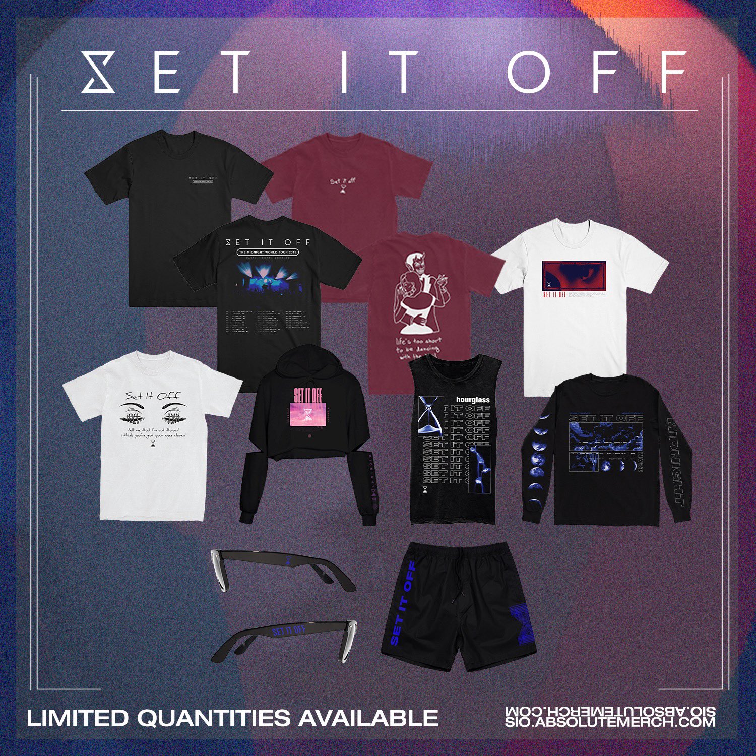 Set It Off on X New items are now available in the merch store Limited quantities available https t btZbIMYooy https t D0z0d0kVgA X
