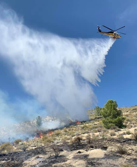 NWSLosAngeles's tweet photo. Elevated to brief critical fire weather conditions today across the LA county mountains and Antelope Valley due to gusty onshore winds and low humidities. Wind gusts  25-35 mph with isolated gusts to 45 mph in the foothills of the Antelope Valley. #LAwind #LAWeather #cawx https://t.co/pIXpyTpnI9
