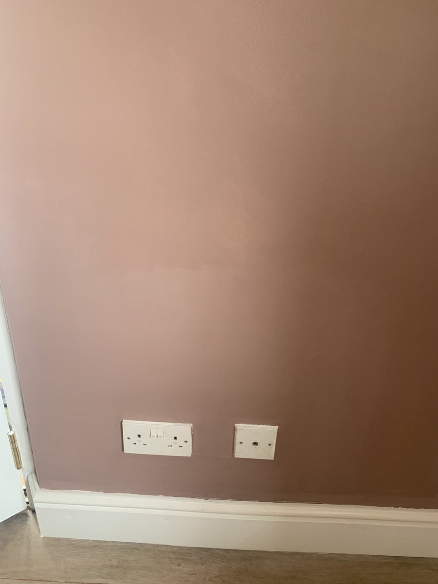 pp_stephanie's tweet photo. @FarrowandBall painted our kitchen with Sulking Room Pink modern finish, after 2 tins and 4 coats we still cannot achieve an even coat of paint. Absolutely unacceptable considering how expensive your paint is. Warning to all: AVOID their paint, it’s not worth the cost! https://t.co/Xi2388J9lQ