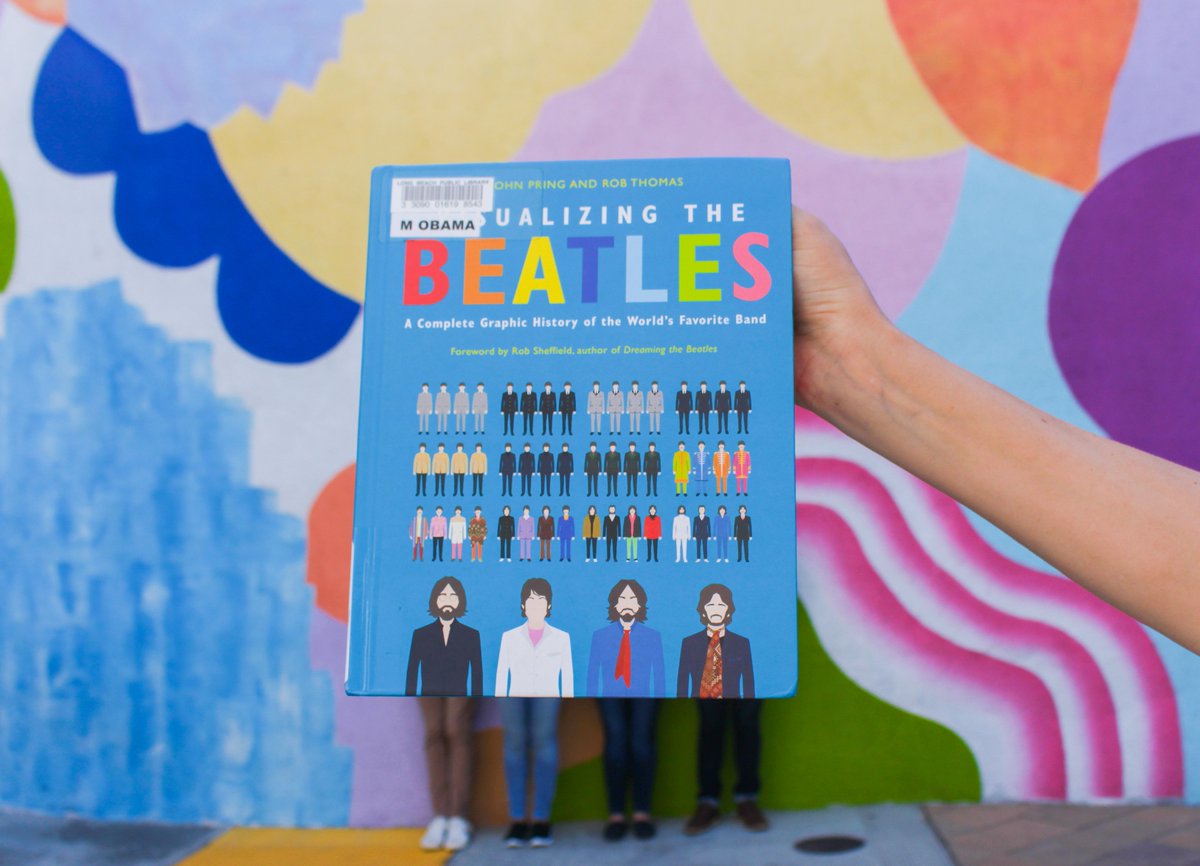 LBCityLibrary's tweet photo. In August of 1966, #TheBeatles released their 7th studio album, Revolver &amp; a single featuring "Eleanor Rigby/Yellow Submarine". Today, in August of 2019, we released this Beatles inspired #BookfaceFriday, featuring the quintessential visual guide to the Fab Four, @BeatlesVis https://t.co/KOtkGbwzLp