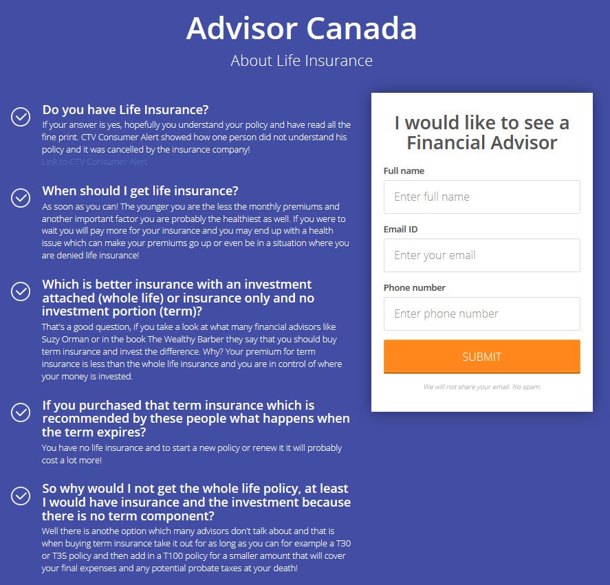 lifeinsurance.advisorcanada.net