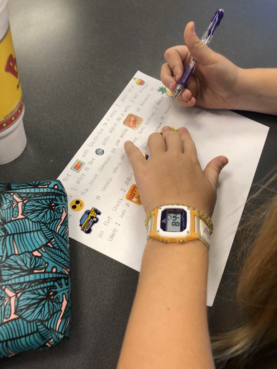 underwaspmath1's tweet photo. In advisory this morning our 8th graders counted up their RISE UP FEATHERS and had a little fun with stickers making sticker stories of what they did over the summer. #WeB4MeEWA #8thgrade #advisoryfun #riseup #stickerstory https://t.co/DVoy1NpnWh