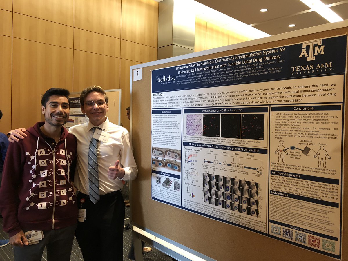 GrattoniLab's tweet photo. Congratulations to the winners of #MAPTA summer symposium 2019 @MethodistHosp. #grattonilab #nanomedicine #drugdelivery #nanotechnology #futuremdphd #futurephd https://t.co/FX9Utg9yzE