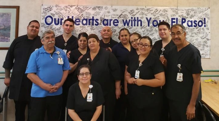 TheWomansHospTX's tweet photo. Care Like Family. It's a spirit our employees embodied this week as we came together for our colleagues at Del Sol Medical Center. Today, the banner &amp; pizzas we donated arrived at our sister facility to nourish them as they continue their work in the wake of the recent tragedy. https://t.co/02JOB490FZ