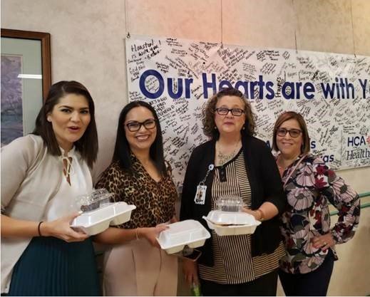 TheWomansHospTX's tweet photo. Care Like Family. It's a spirit our employees embodied this week as we came together for our colleagues at Del Sol Medical Center. Today, the banner &amp; pizzas we donated arrived at our sister facility to nourish them as they continue their work in the wake of the recent tragedy. https://t.co/02JOB490FZ
