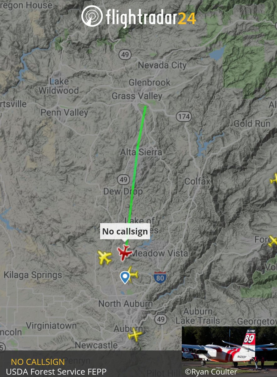 Elias_Funez's tweet image. Grass Valley air attack reporting a 3/4 acre vegetation fire burning south of Auburn near the American River canyon at a slow rate of spread. Air tanker 89 also en-route. #ChinaIncident #ChinaFire #theunionnow #fireseason2019 @TheUnion
