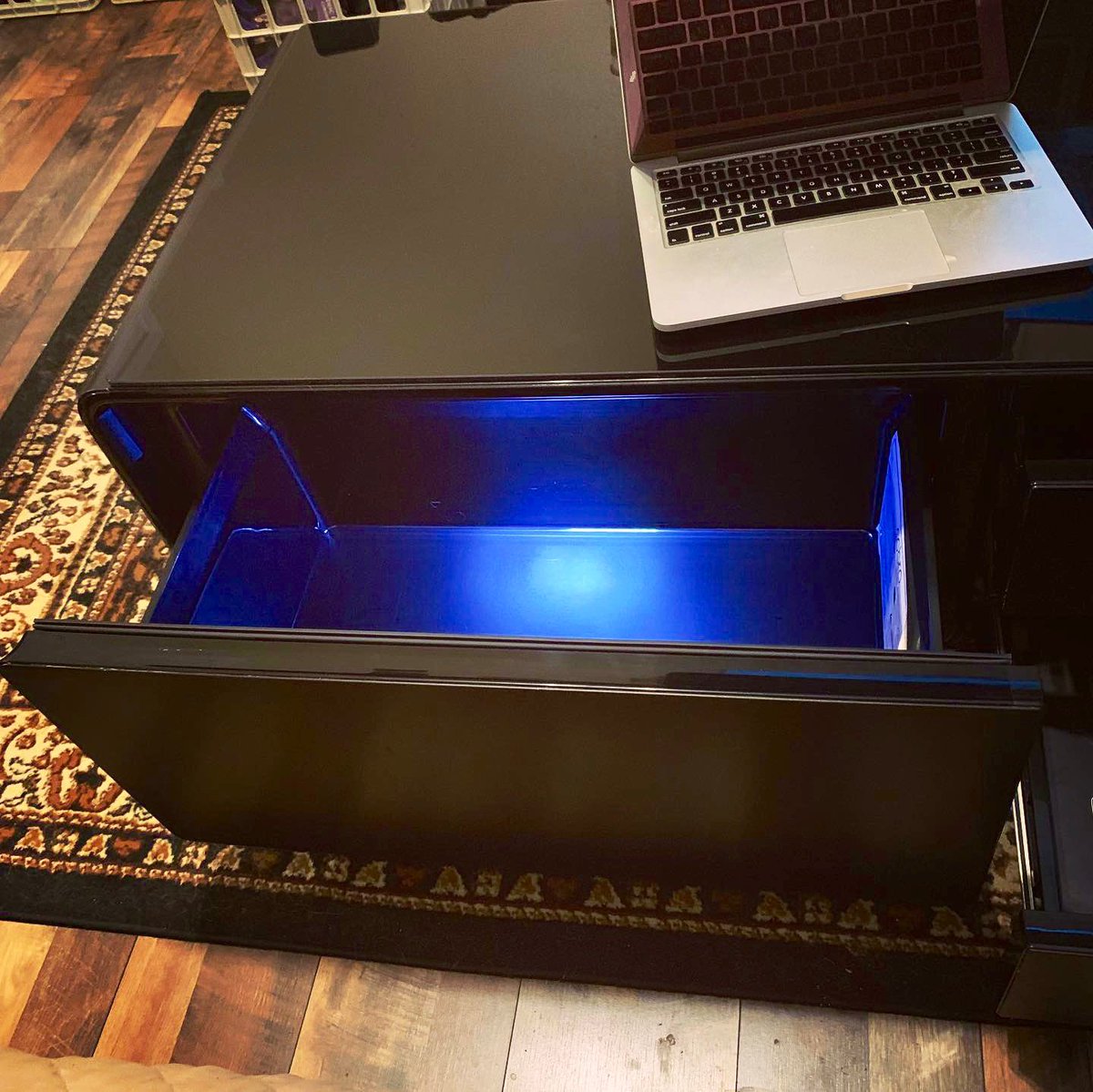 spilledbagofice's tweet photo. Tech Gadget heads looking for a smart Coffee Table? fridge drawer, bluetooth speakers... I feel like it's not getting seen by the right people in the furniture section. It's so, so dope. HMU! Can also bring back to LA for you. https://t.co/dL9nbM5b7m https://t.co/cWDZn7FMvj