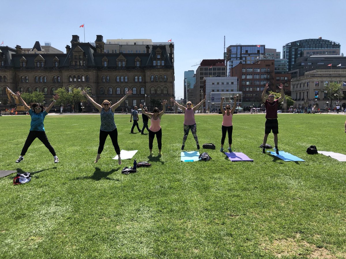 CPHO_Canada's tweet photo. #HealthyLiving is for everyone. Thanks #MoveCamp for creating an inclusive, energetic and fun environment for one and all to make the move towards fitness. #workplacewellness #lunchworkout https://t.co/6q9SbIYMnD