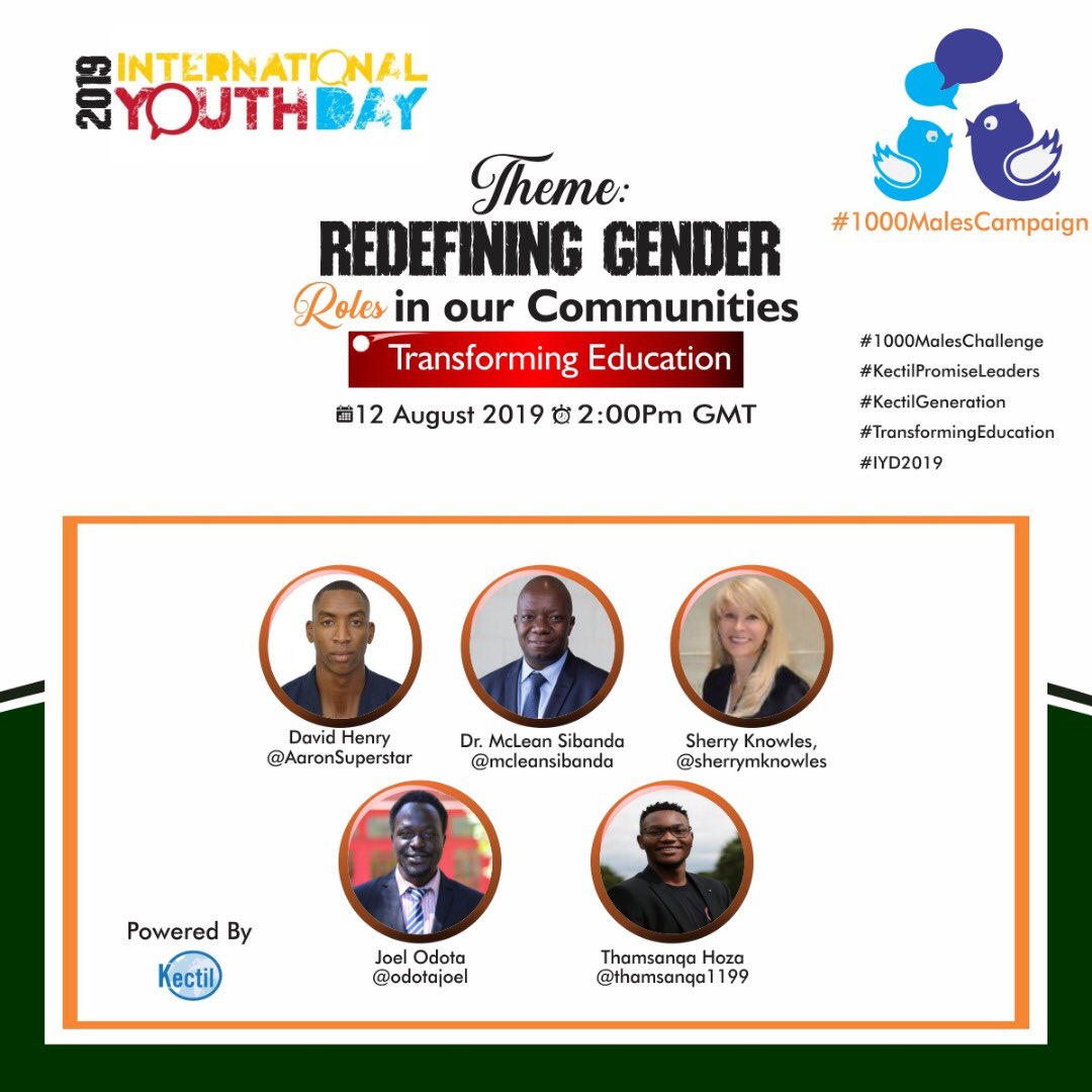 mdialas's tweet image. Join our panelists on #IYD2019 as we redefine gender roles in our communities . #KectilGeneration #PromiseLeaders #TransformingEducation #1000MalesChallenge