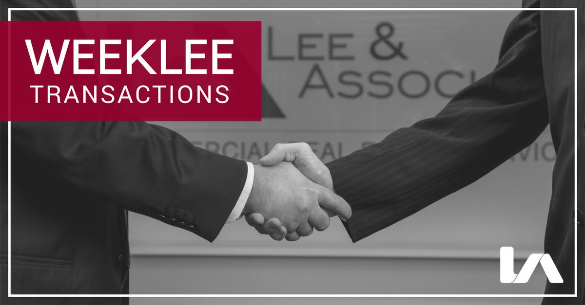Check out our WeekLEE Transactions! bit.ly/33qMF9I #LeeAssociates #DFW #CommercialRealEstate