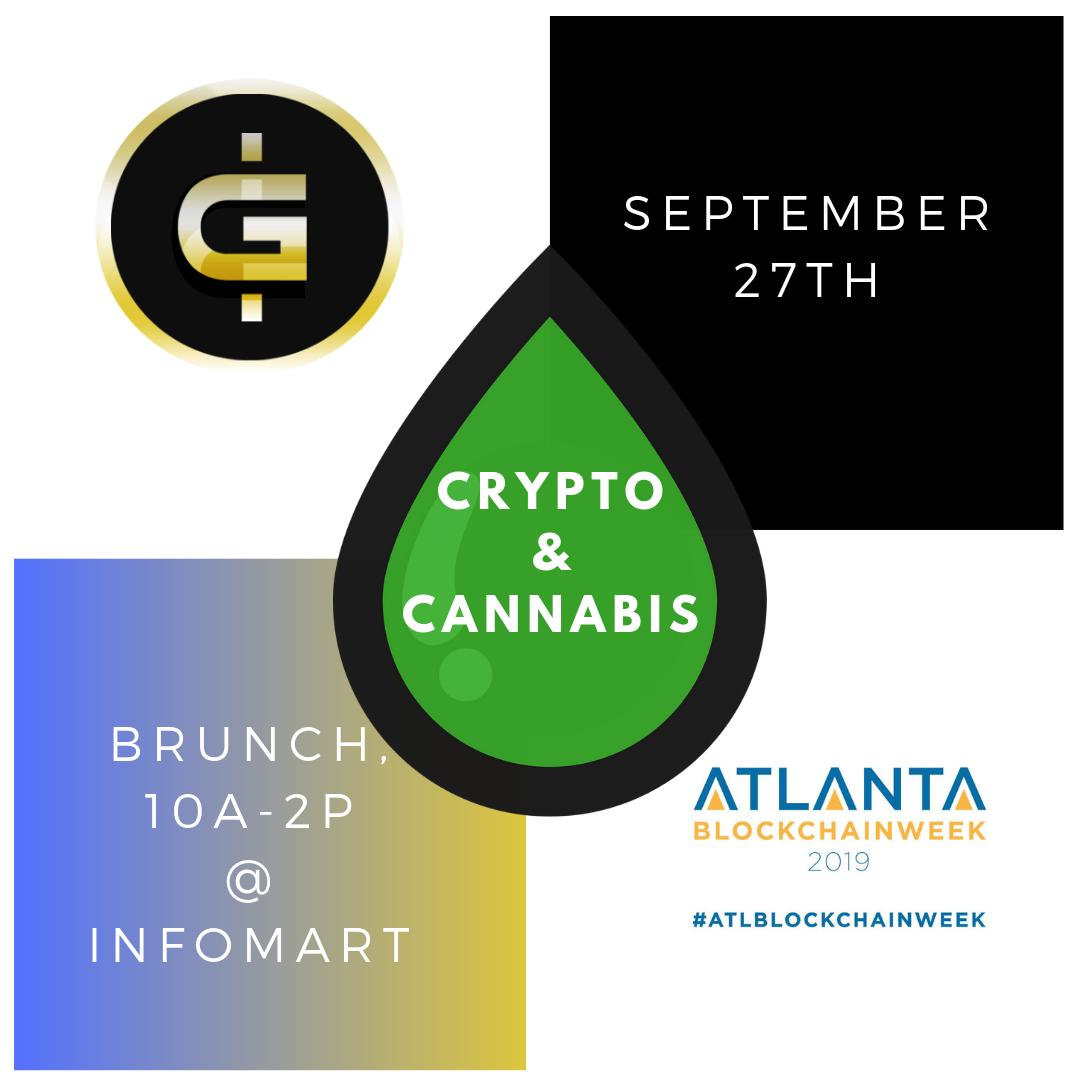 ATLBW's tweet photo. Wee'd love to see you at Atlanta Blockchain Week 2019! Sign up now to get your tickets for Crypto &amp; Cannabis Brunch during #atlantablockchainweek #atlantablockchain #cannabis #crypto #blockchain https://t.co/TkVwhOcQ04 #CBD @cryptodeeva https://t.co/d5XT2kbzGj