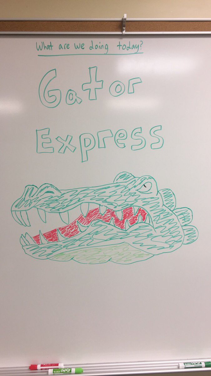 Gator express happening at mayde creek junior high. Go gators!