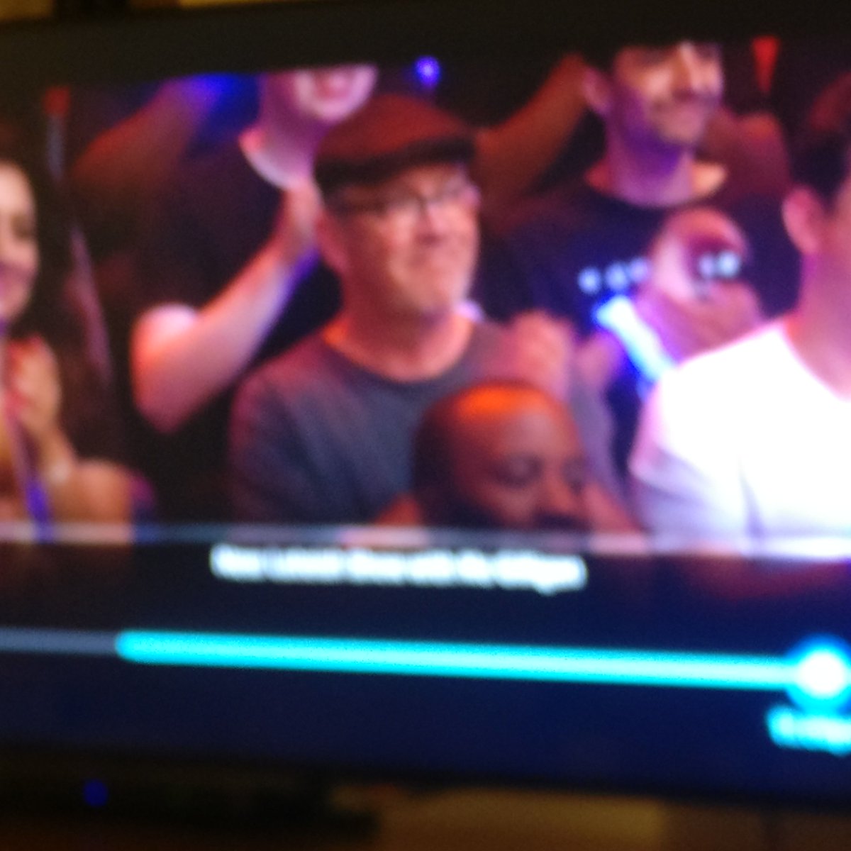 Geoffat's tweet photo. A blurred Harry Enfield on the lateish show #TheLateishShowVIP #Thelateishshow https://t.co/YPjAuIMkCq