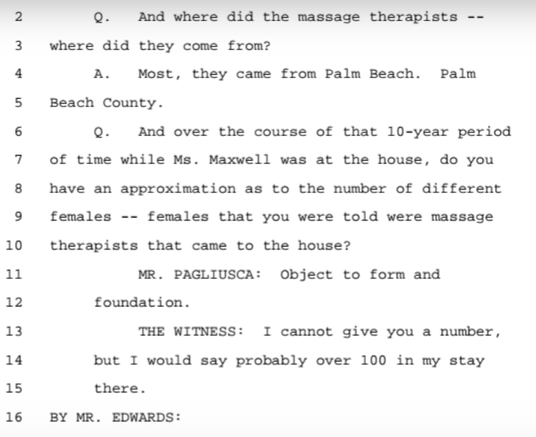 Former Epstein employee, Juan Alessi, confirms that Eva Anderson was Epstein's former girlfriend. He also states that Epstein originally hired him because "Wechsler" knew him. Sure that's supposed to be Wexler.