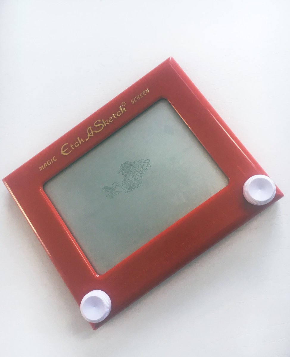 elliespring's tweet photo. Broke down and got my toddler his own tablet. 10/10 would recommend. Battery life on this thing is amazing. 

#childhoodunplugged #etchasketch #toddlerlife @SpinMaster https://t.co/eezM8kVou5