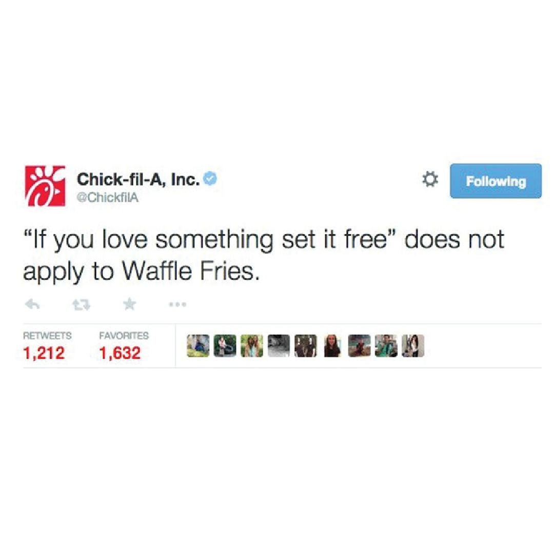 CFADedham's tweet photo. Just so we're clear.  #CFADedham #eatallthefries #wafflefries  #dontsetthemfree https://t.co/q42Xa8gPzi
