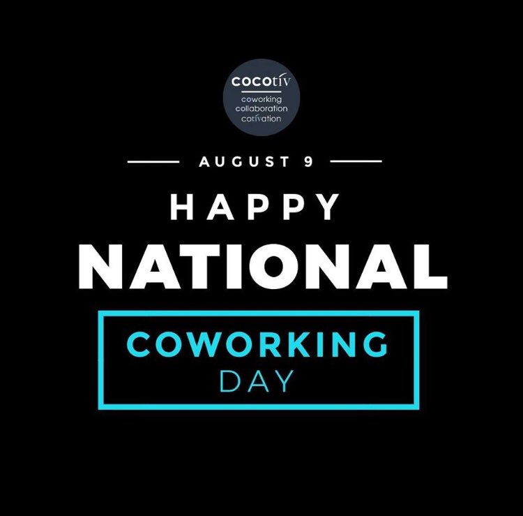 How are you celebrating #NationalCoworkingDay? Pro tip: You could celebrate by claiming your free day pass to <a href="/cocotiv/">Cocotiv Coworking</a> by 5 p.m. today 👩🏽‍💻😉 Check our their Instagram account for details.