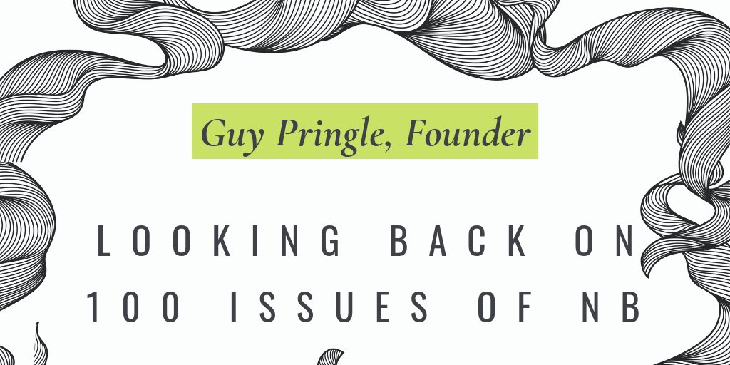 NBmagazineUK's tweet photo. NB's founding father, Guy Pringle, looks back over the last 100 issues of NB, from its origins to today, and our never ending quest to help readers take note of the very best books 
Online now at https://t.co/INjWfIEcrE
#NB100 #booklovers #LongLiveNB https://t.co/nVUVgtsXoQ