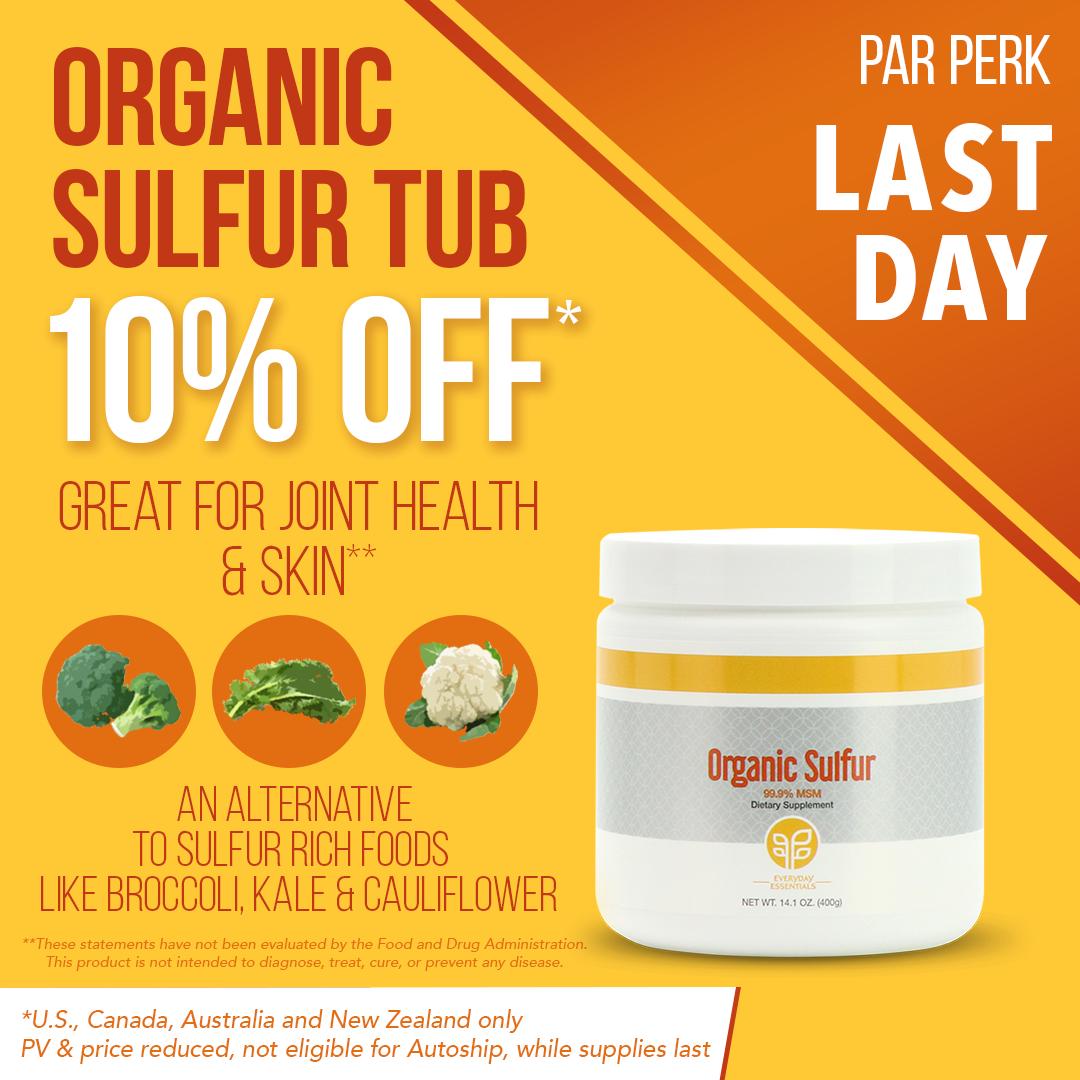 PURE on Twitter "It's your LAST DAY to save 10 on Organic Sulfur tubs