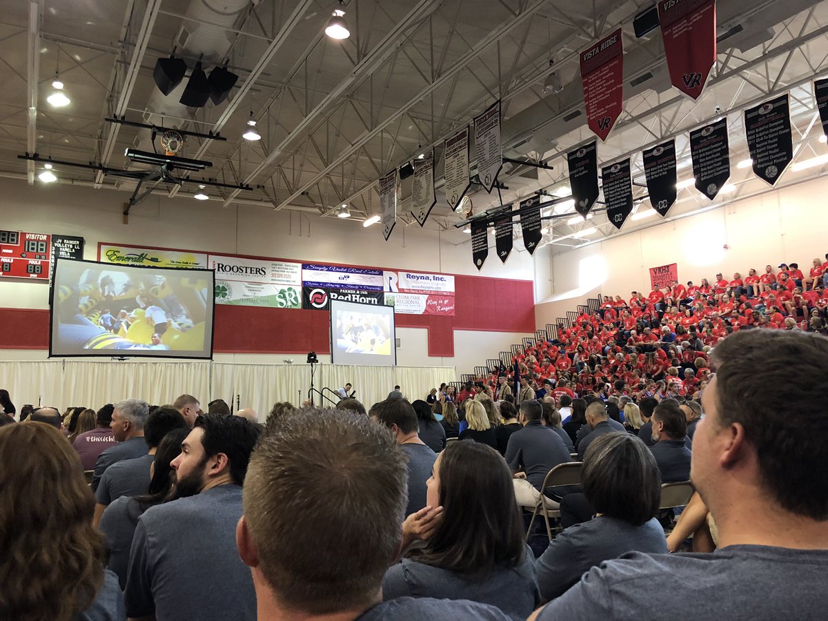 Another new experience...the LISD Convocation for 2019-20 ... Go CRMS!!!