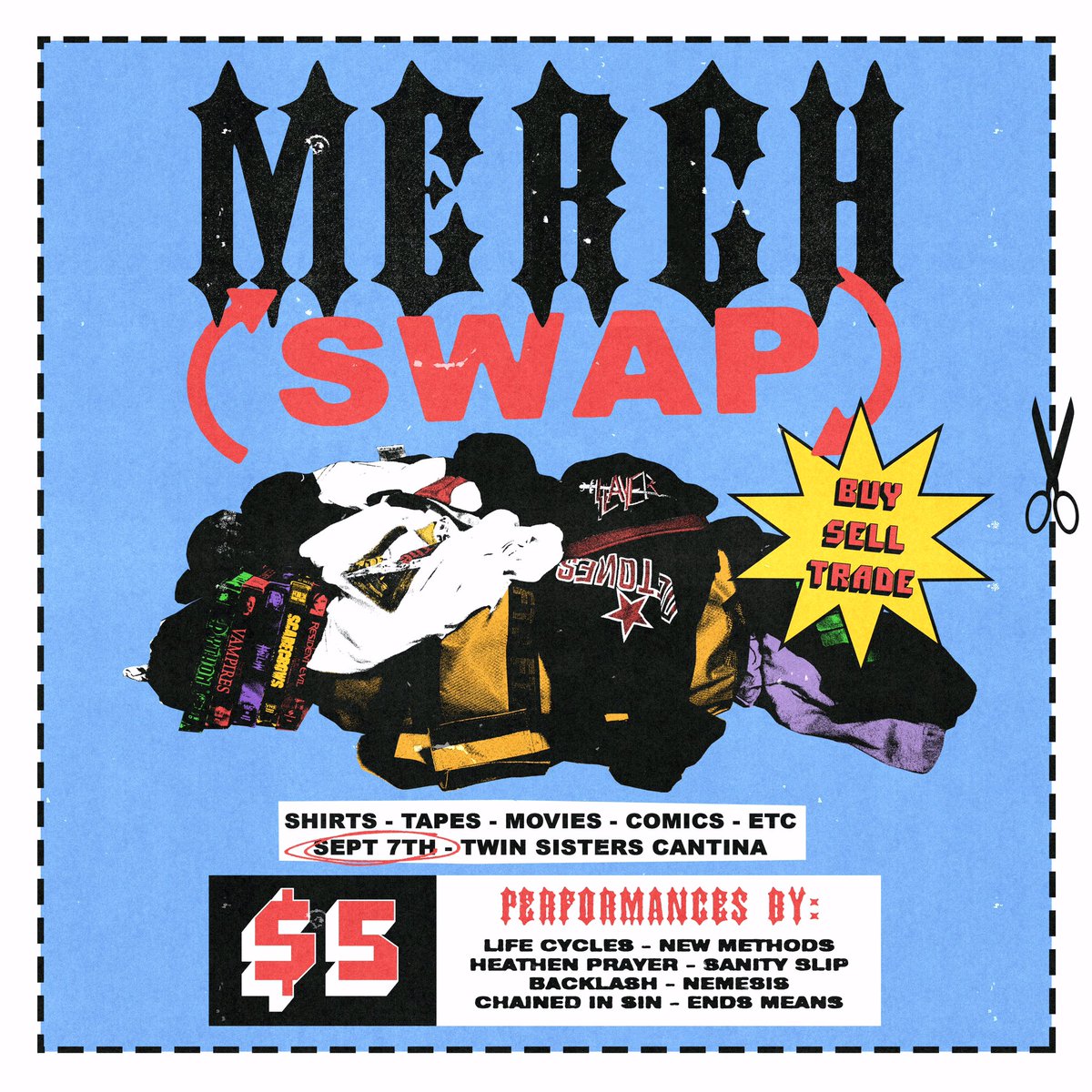 This is a month away. Come early and check out the new Incomers BACKLASH and NEMESIS tear it up with their first shows⛓⚔️