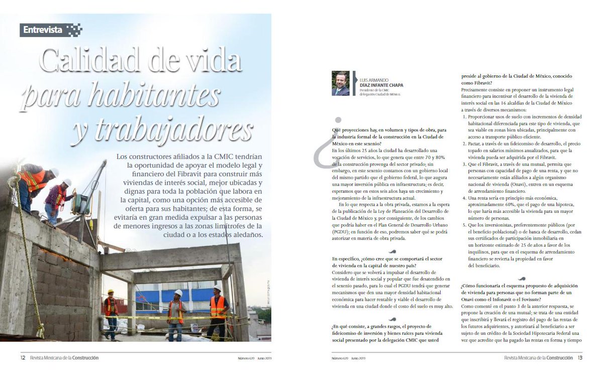 CMIC_CDMX's tweet photo. Consulta la última edición de la Revista Mexicana de la Construcción, el M. I. @ArmandoDiazInfC, Pdte. #CMICcdmx, aborda la propuesta de financiamiento para vivienda social #Fibravit.
Lee más aquí: https://t.co/97R7PxdzWS
#Vivienda #MovilidadCDMX #Financiamiento https://t.co/PdRzEBcKKl
