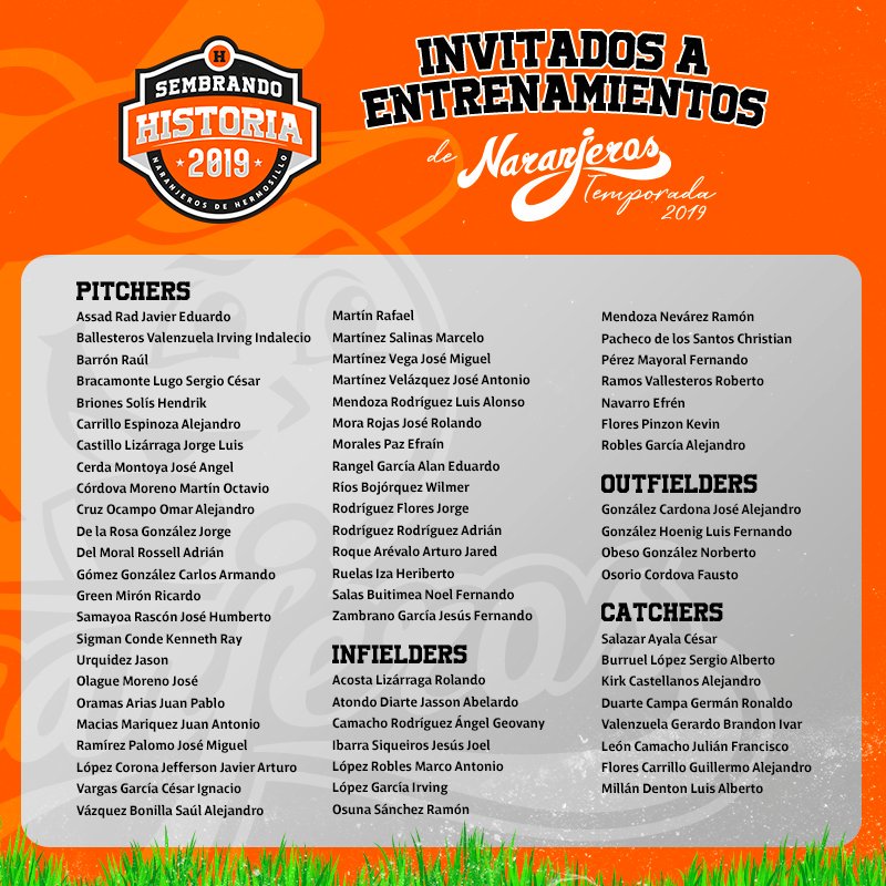 ClubNaranjeros's tweet photo. Les presentamos la lista de invitados a la gran fiesta de pretemporada. #SeptiembreLlegaYa 🤩 https://t.co/DmrgjnuPpJ