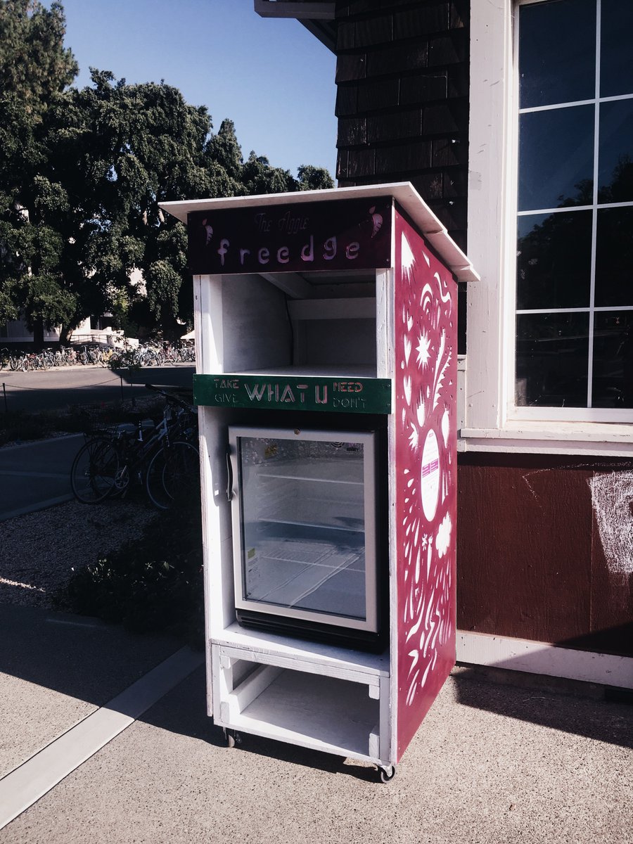citrisnews's tweet photo. The Aggie Freedge at @ucdavis is a partnership between @thefreedge and Aggie Compass. Funded by CITRIS and The Green Initiative Fund, Freedge is an installation of community fridges around campus to reduce #foodwaste. 
 
Learn more about the project:
https://t.co/0eMQOWy0Ip https://t.co/ftaG1kTcCk
