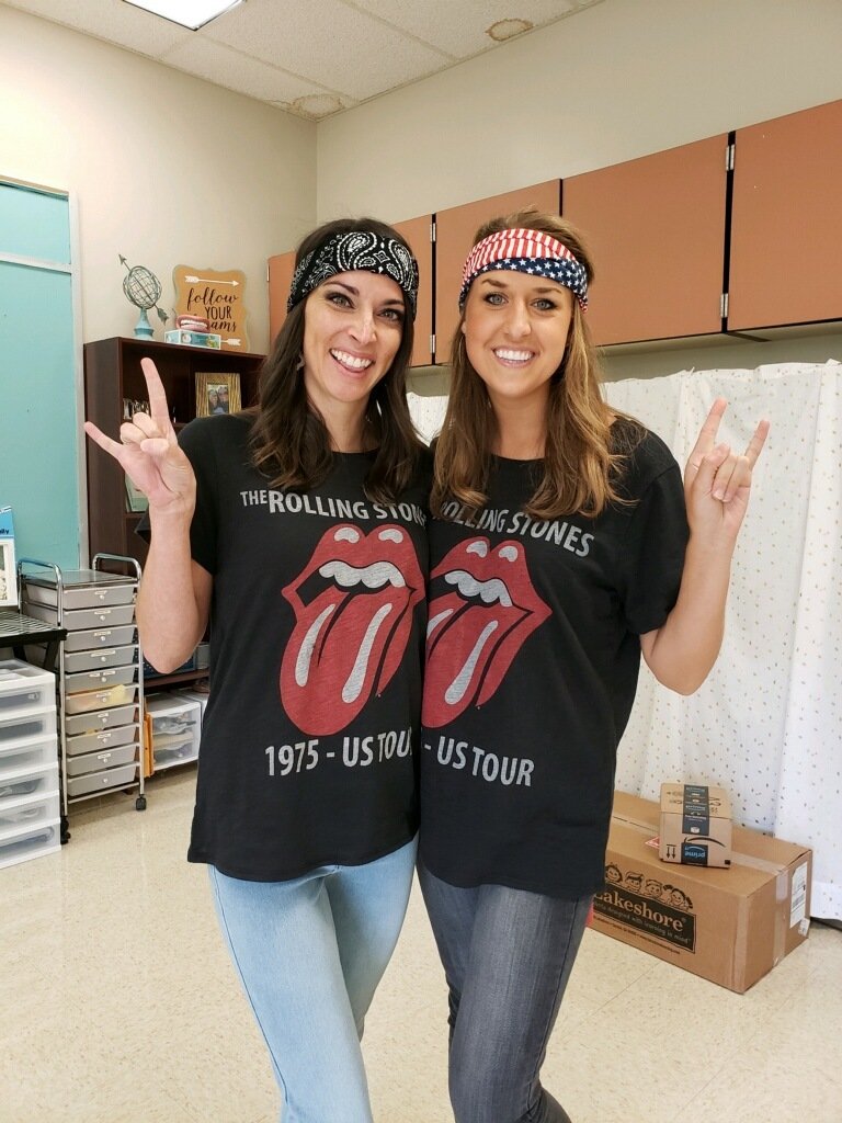lanelsonSLP's tweet photo. Rockin out our 3rd year together! #speechlife @dkdrummond04 @bpsb_slps @SPEstallions @RollingStones https://t.co/ZnsA0PUJwr