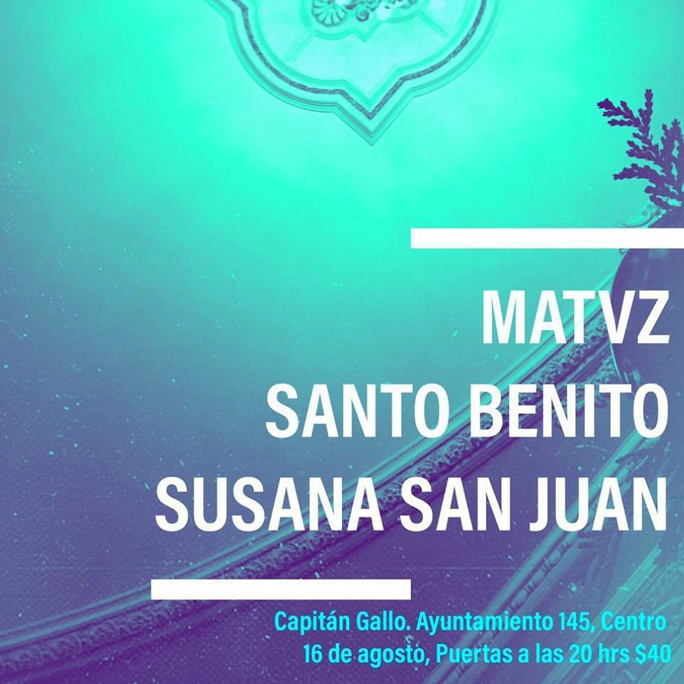 SusanaSanJuan_R's tweet photo. #toquín el próximo #viernes 16 de agosto en @CapitanGalloMx va ñn los camaradas de @MatvzMx también. #música #venues #cdmx #imperdible #rock https://t.co/MtvrKTV9LP