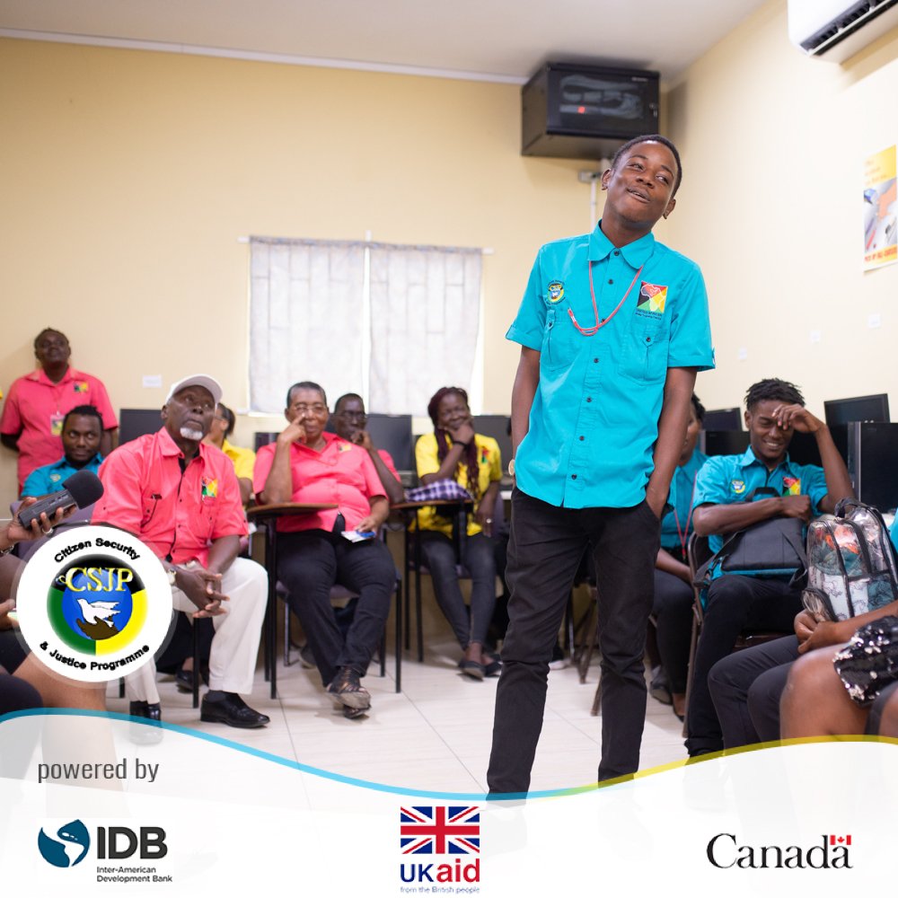 CSJP_III's tweet photo. Devonte, a student at The United African Training Centre spoke on how the training and counseling he received within the programme has helped him significantly in his personal development. https://t.co/aP5VF7NxR2