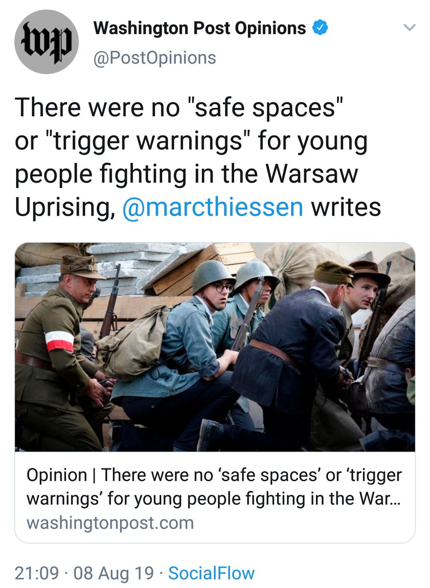 I can't read the article but I gather it's about safe spaces which we can talk about separately but definitely doesn't deserve a  #Holocaust metaphor and therefore must be added to the gallery of shame here.