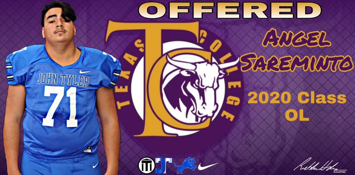 TylerLionsFB's tweet photo. Congratulations to Angel Sareminto for receiving offer from Texas College ✔@ricklanholmes #StraightLineRecruiting
#LionsPride #JTD #TTP #JTF2CFB #JTFRecruitingProcess #GetNoticed #RecruitJTFootball https://t.co/ns4bLS1agu