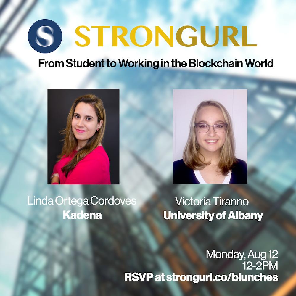 kadena_io's tweet image. Join our software engineer @linda_ioc at this Monday&apos;s @jamiestrongurl &quot;blunch&quot; series, sharing her experiences working in blockchain! #Strongurl #WomeninBlockchain #WomeninTech