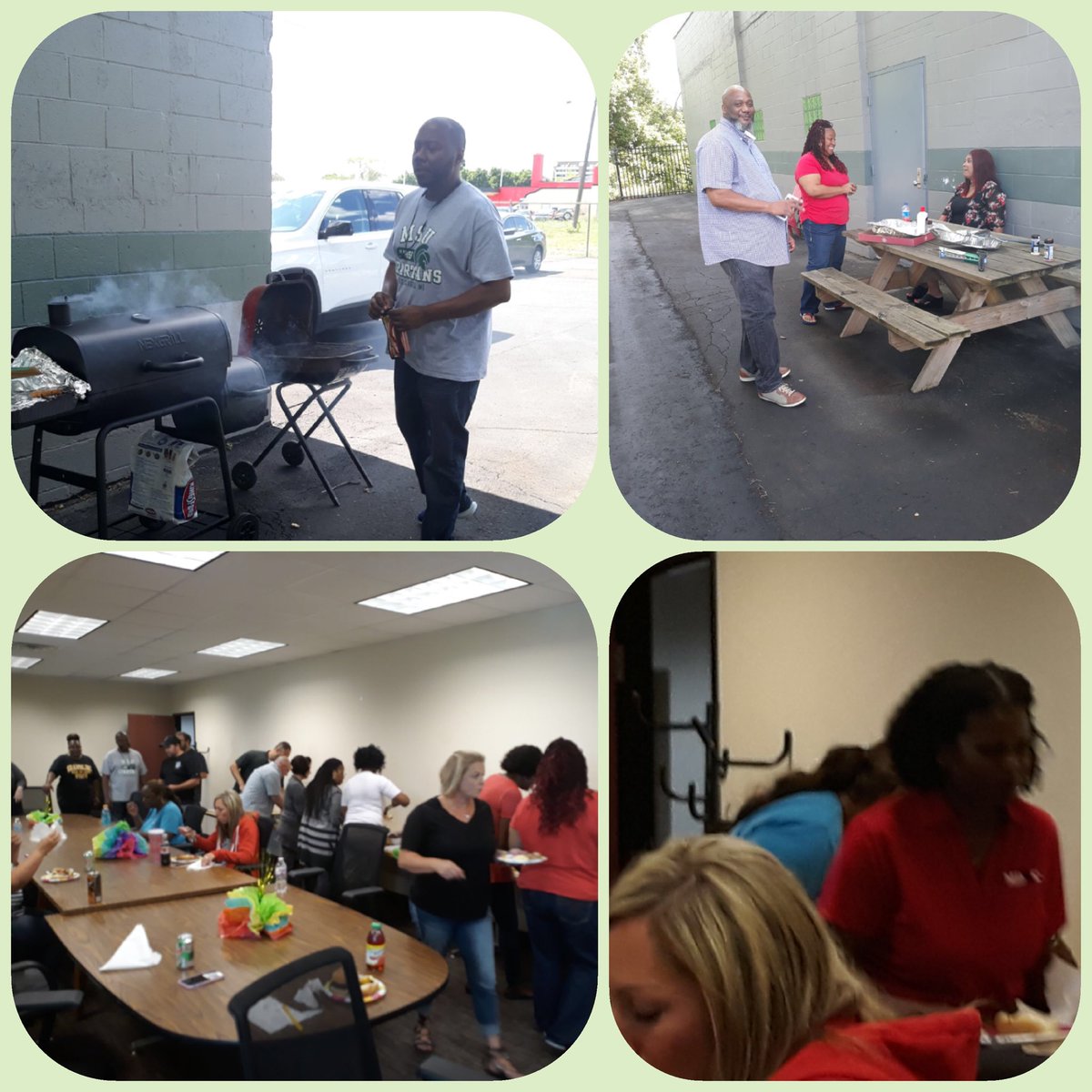 NewlandB1's tweet photo. PLI Grill Master Sup. Gray prepared a wonderful barbecue for our office today # Yum Yum https://t.co/yAnMYVJaPw