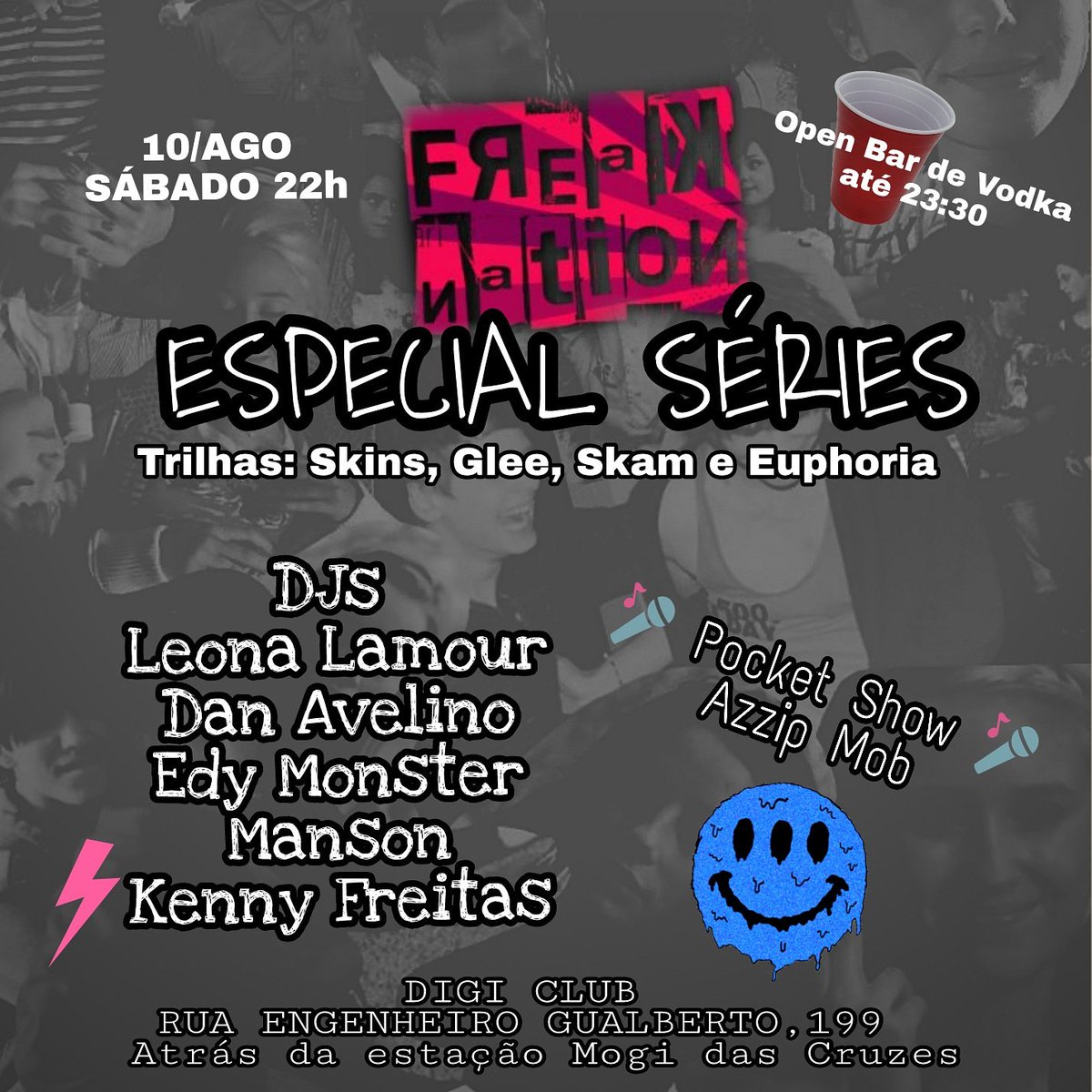 _FreakNation's tweet image. NESTE SABADO LA NO #digiclub 
Especial séries + Open de Vodka 🍹🥃🍹facebook.com/events/9576419…

 #freaknation #skins #glee #skam #euphoria #freaknationparty #DigiClub #pop #Brasilidades #bassmusic #trance #prog #fullon #dubstep #dnb #hardstyle #techno #trap #hitech #heavybass