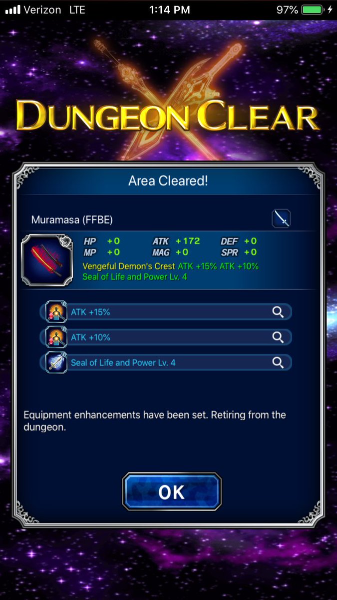 BisuWolf's tweet photo. This is the craziest roll I have ever gotten on an item. Absolutely beastly! @claicyuzolt @shalymonster #FFBE #FFBEWW #FFBEGL https://t.co/vONGOjReme