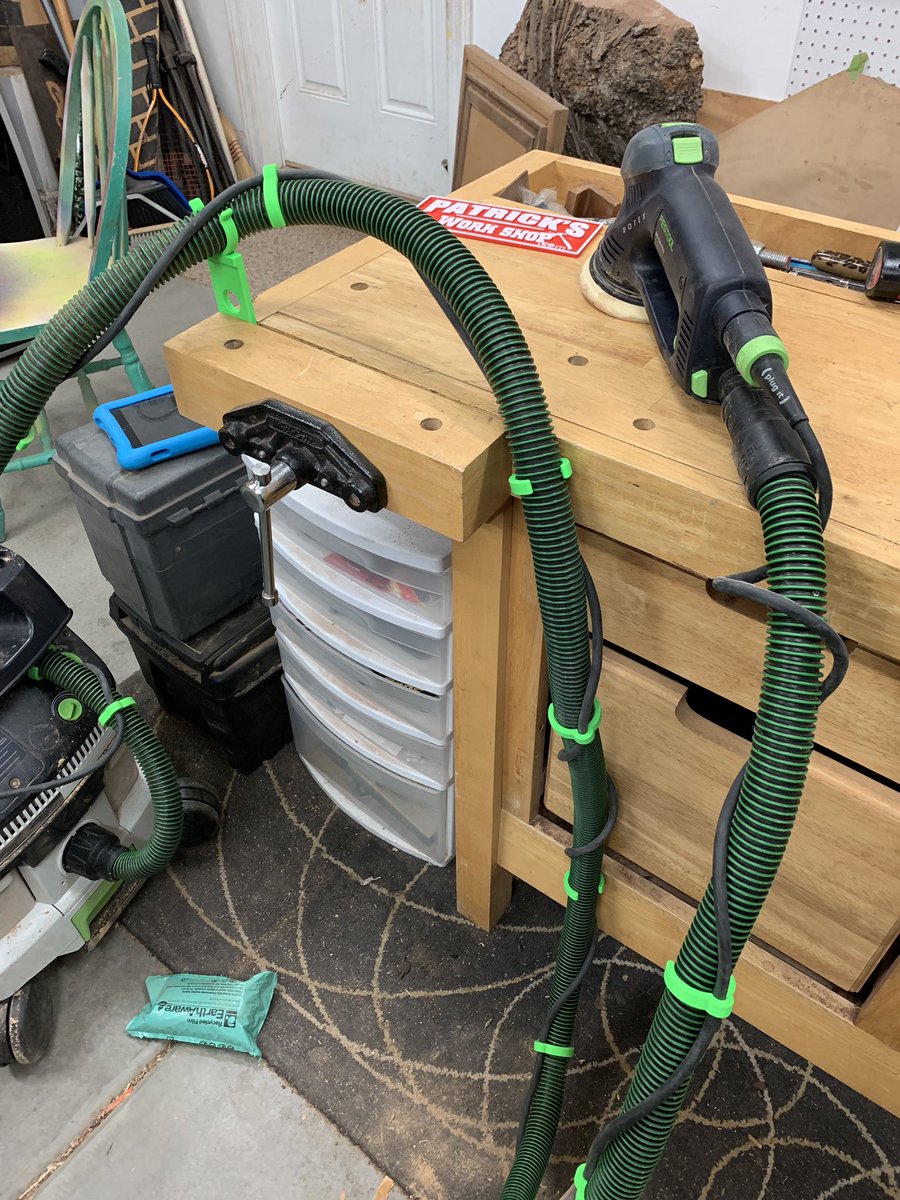 trmoser's tweet photo. Check out the new hose clips for my dust extractor! One of them is to clamp the hose up so itβs not constantly slipping along the edge of the workpiece.
Thanks @Patrickswrkshop for printing these out for me!
#3dprinting #woodworking #festool #hoseclips #sanding #workshop #printed https://t.co/3YER4BzdvA