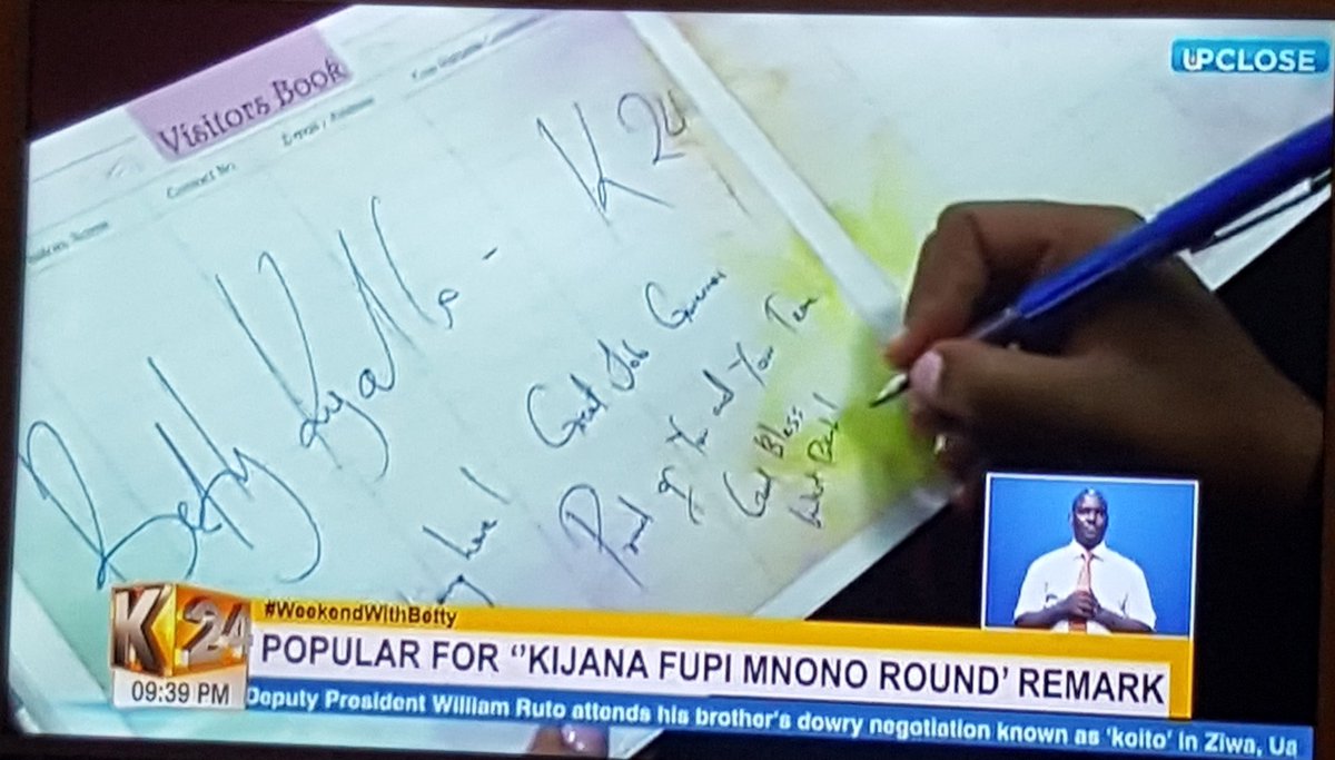 mohammedhersi's tweet image. I thought grabbing an entire page of a visitors page is a preserve of politicians in Kenya . Well my sister  @BettyMKyallo  is right up there . Umeshinda.