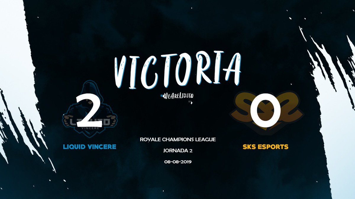 #CR | ¡Resultados! 

Seguimos con buen paso en la competición con una victoria muy importante para recuperar la confianza.

¡Bien jugado!

🏆 <a href="/Champions_RL/">Royale Champions League</a>
📋 Jornada 2
🆚 <a href="/SKSeSport/">SKS eSport</a>
⚔️ 2-0

#WeAreLiquid